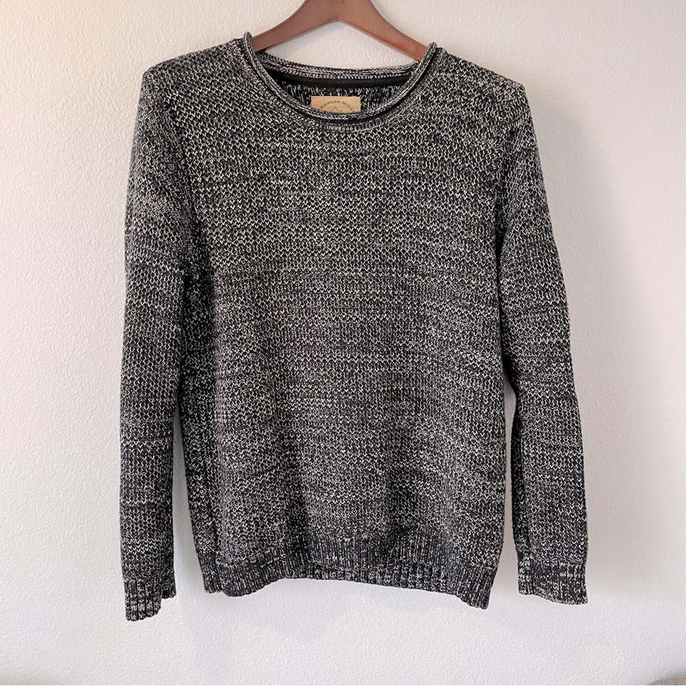 O’Hanlon Mills Men’s Gray, knit, warm textured sweater